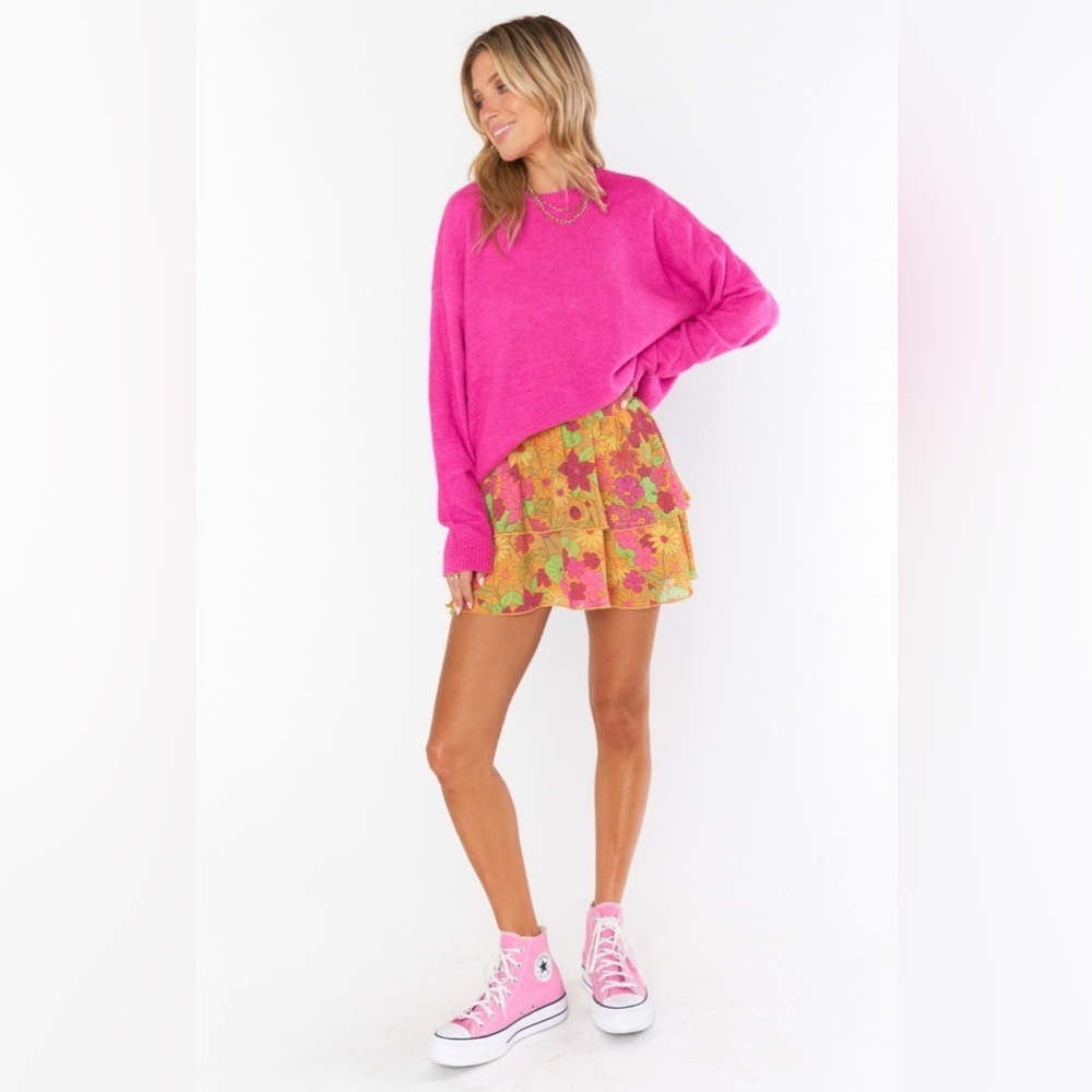Show Me Your Mumu Floral Ruffle Mini Skirt size XS - Picture 8 of 8